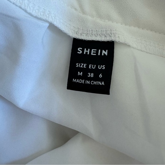 SHEIN White Circle Full Skirt Lined size M - Picture 7 of 8